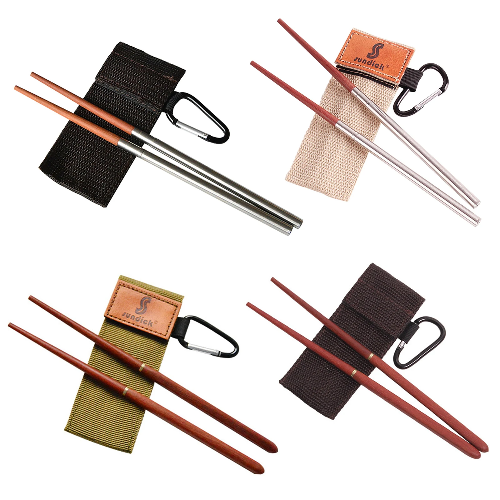 1 Pair Mahogany Folding Chopsticks Portable Travel Picnic Outdoor Camping Tableware Wooden Chopsticks Dinnerware