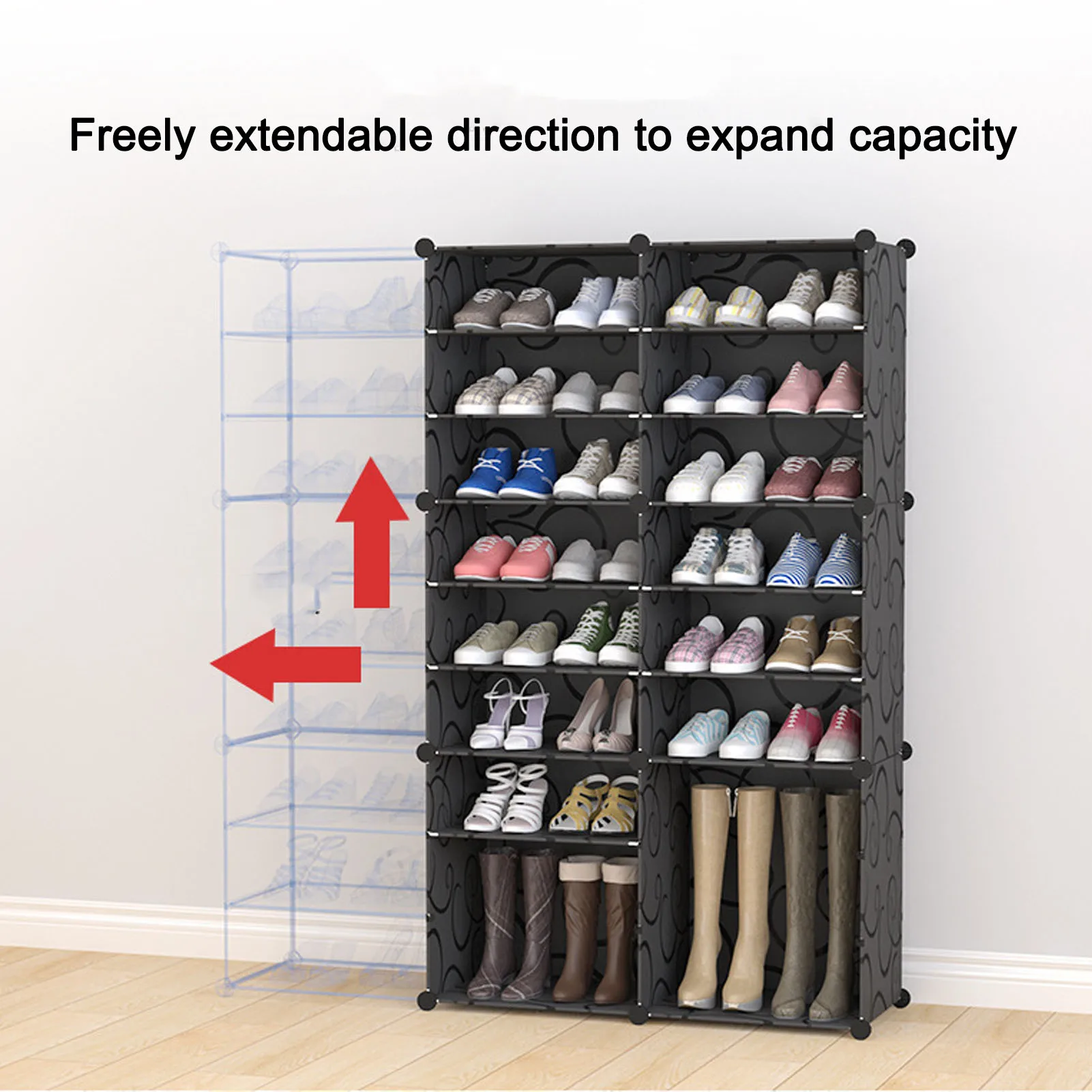 Modern and simple shoe rack multi-layer space-saving and economical home dustproof cabinet large-capacity shoe rack