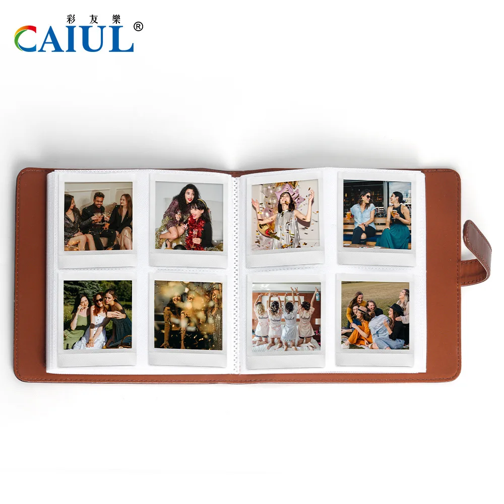 PU 스퀘어 카드 사진 앨범 솔리드 288 포켓 Instax 카메라 용 대용량 스토리지 폴라로이드 앨범 포토 카드 홀더