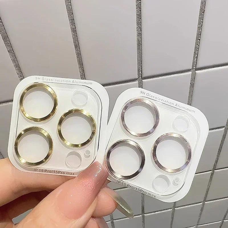 Premium Camera Lens Protector with Metal Ring and Tempered Glass - Full Coverage Lens Shield