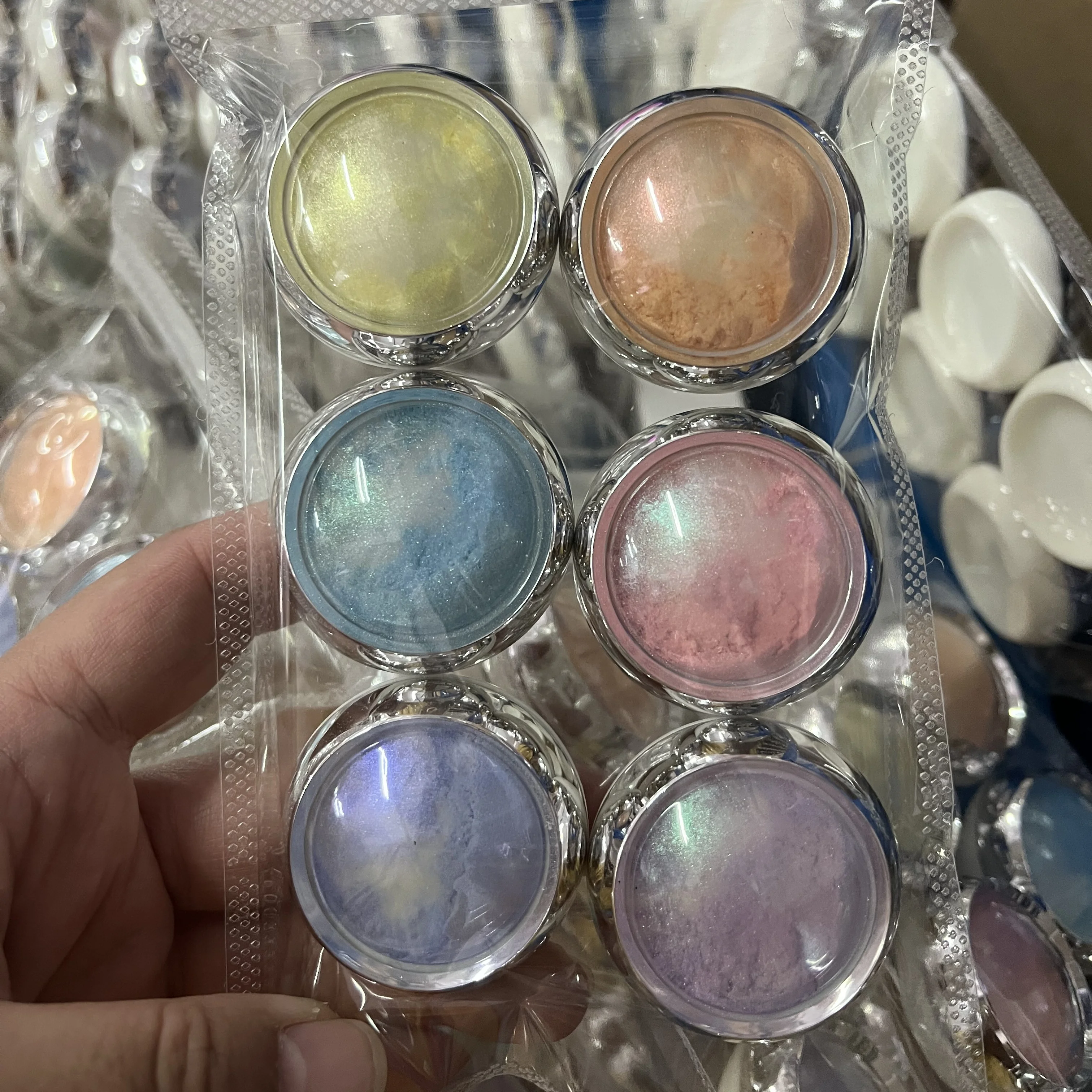 Holographic Fairy Pigment Powder Aurora Nail Glitter Powder Dust Nails Decorazioni Neon Mermaid Chrome Powder Set Manicure Fai Da Te