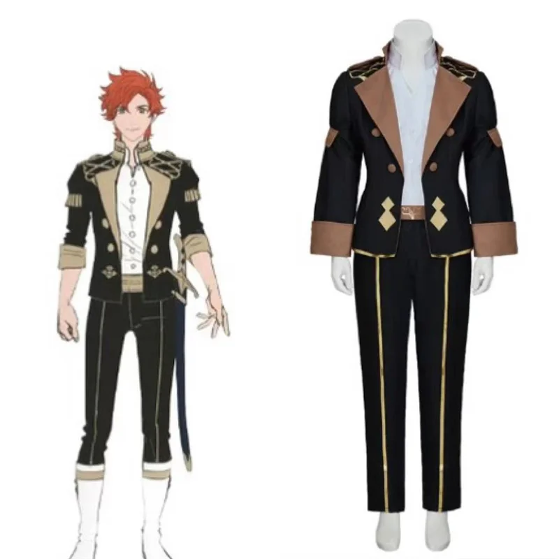 Gioco Fire Emblem Tre Case Sylvain Costume Cosplay Uomo Uniforme Top Pantaloni Vestito Halloween Party Outfit