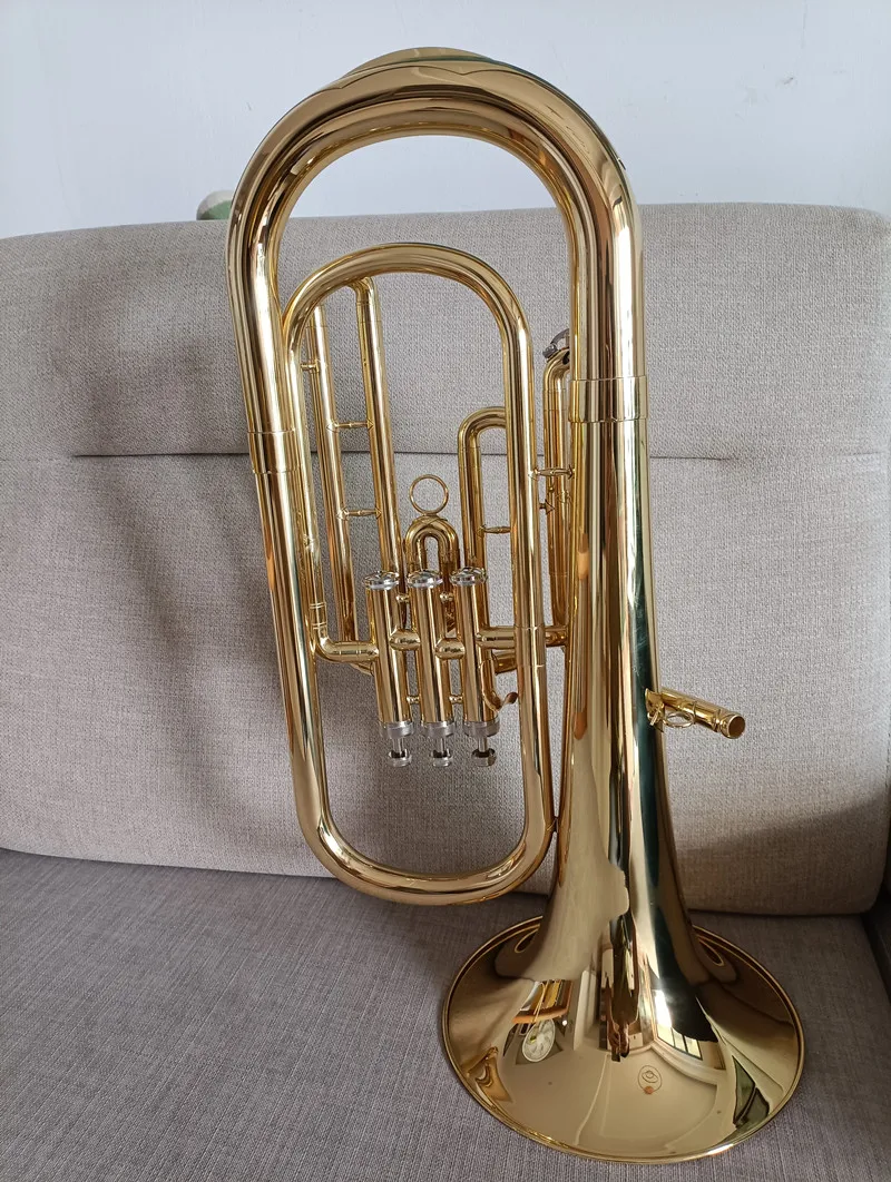 High quality Euphonium B flat three vertical key tenor horn holding trumpet brass instrument nts Case