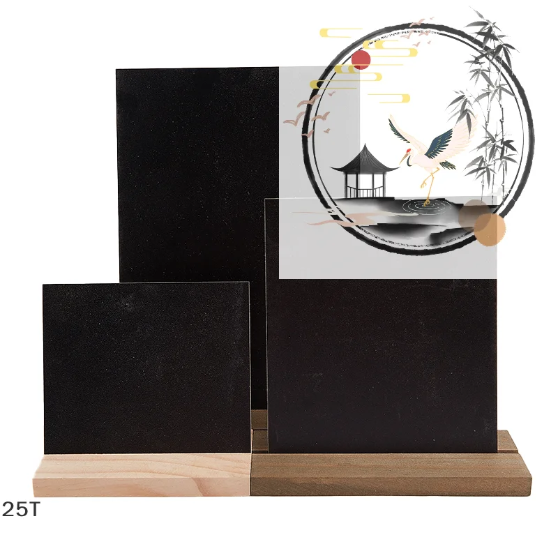 Tabellone per messaggi Display Segno Base in legno Cartellino del prezzo Lavagne nere Memo Bar