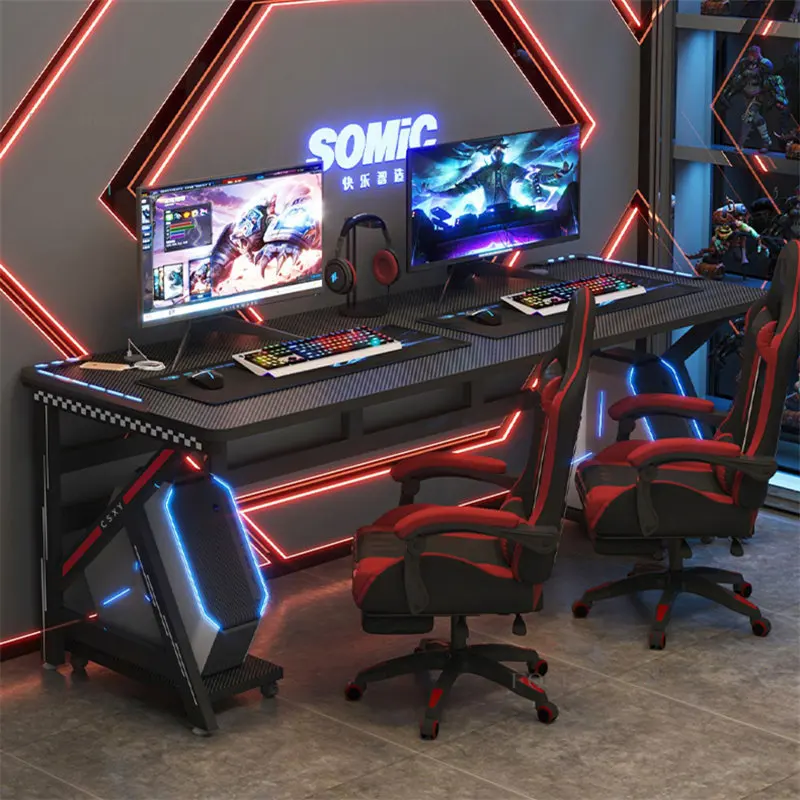 Simple Modern Double Desktop Computer Desks Home Bedroom Writing Desk Cafe Gaming