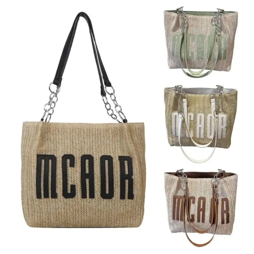 

Weave Letter Shoulder Bag Fashion Casual Large Capacity Commuting Bags Handbag