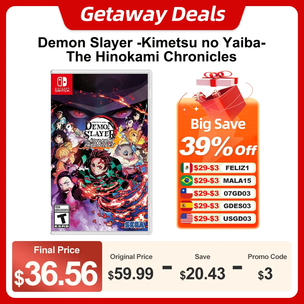 

Demon Slayer Kimetsu no Yaiba The Hinokami Chronicles Nintendo Switch Game Deals 100% Original Physical Game Card for Switch