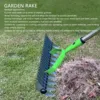 Garden Supplies Stainless Steel Thatch Rake Thatch Rake Stainless Steel Curved Tip Teeth Lawn Rake for Leaves Garden Supplies 6