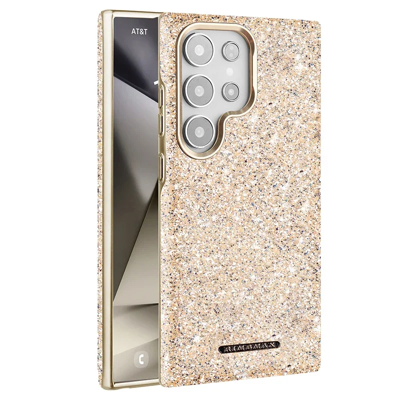 Glitter Bling Magnetic Attraction Phone Case with Electroplating Bumper