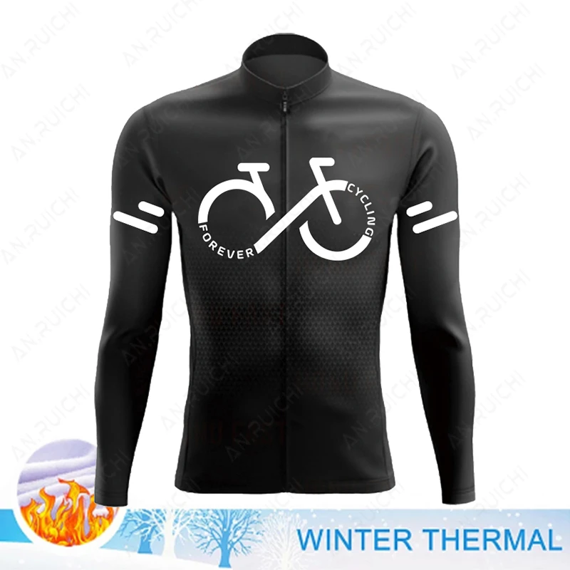 Ensemble Cyclisme Hiver Homme - Maillot Manches Longues Et Pantalon Doublé - Néuf