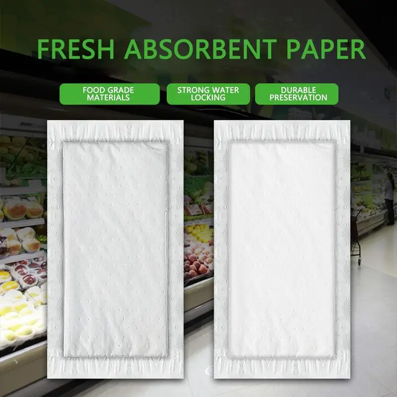 100Pcs Kitchen Rapid Absorbent Pads For Meat Fish Poultry Produce For Keeping Packaging Dry Clean Absorbent Paper Kitchen
