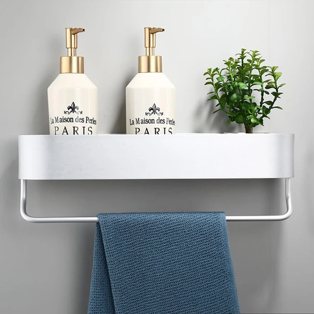 Bathroom Shelf Bath Shower Shelf Aluminum Black Bathroom Corner shelf Wall  Mounted Black Aluminum Kitchen Storage holder - AliExpress