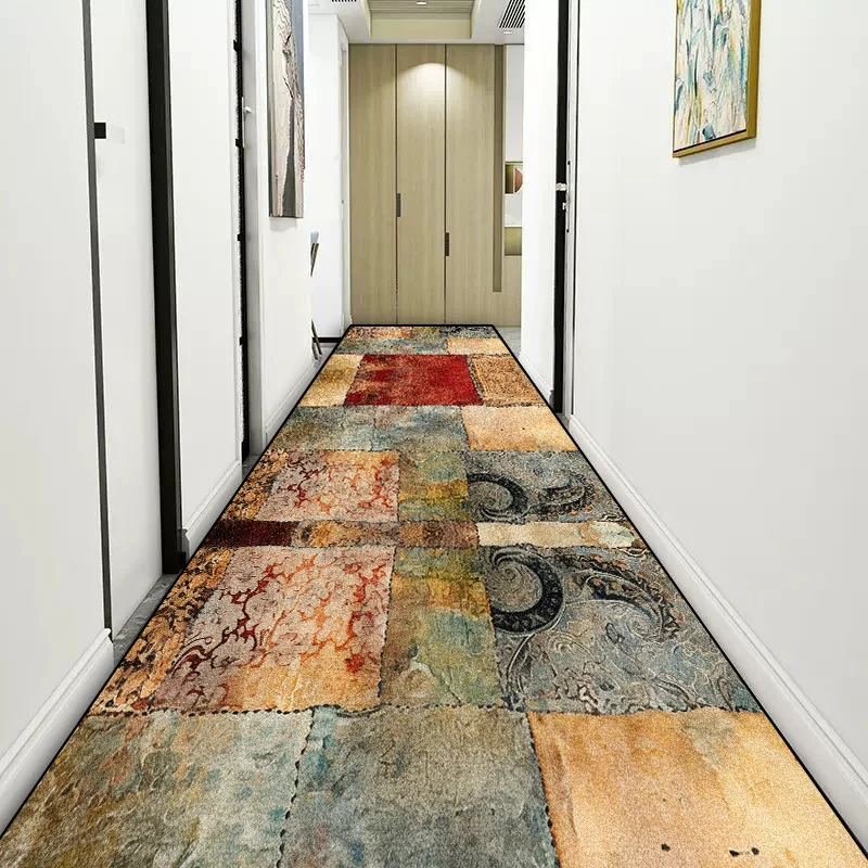 Modern Corridor Carpet Hotel Lobby Decoration Runner Carpets Apartment Stairs Corridor Rugs Kitchen Non-slip Mats Customizable 2
