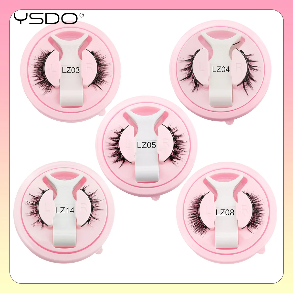 Natural Black 3D Mink Magnetic Eyelashes Reusable False Lashes