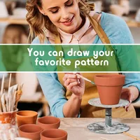 50 Pcs Tiny Terracotta Pots - 1.3 inch Small Mini Clay Pots with Drainage Holes Flower Nursery Terra Cotta Pots for in/outdoor 4