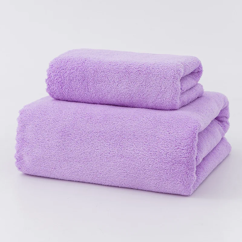 

GPW5 2-piece set of adult bath towels and towels for both men and women, made of coral velvet and thickened to be softer than