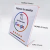 Déjanos tu reseña 13.56Mhz programmable Google Review Card NFC station table NFC Google Reviews display card standing 3