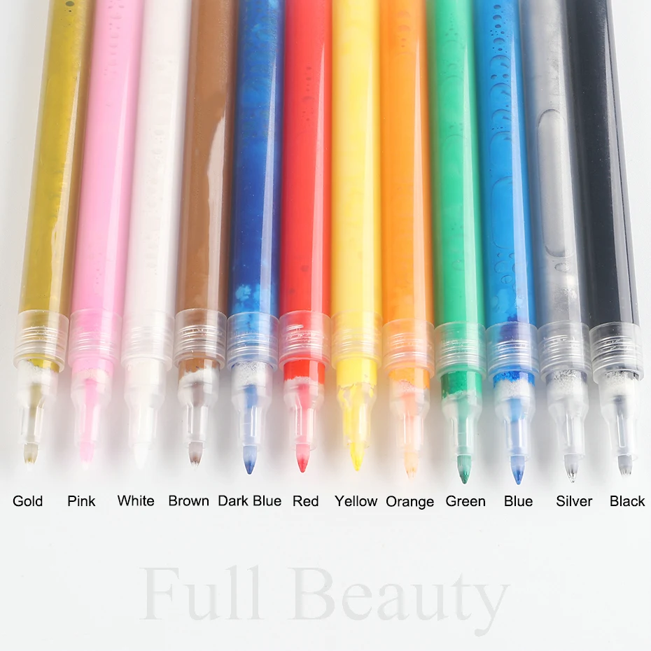 Professional Graffiti Nail Art Pen Drawing Abstract Stripe Lines Waterproof Nail Gel Polish Painting Liner Manicure Tools CH2062 5