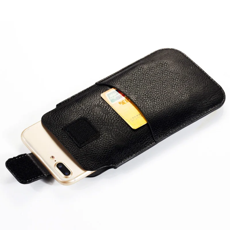 PU Leather Waist Belt Phone Pouch Case Bag