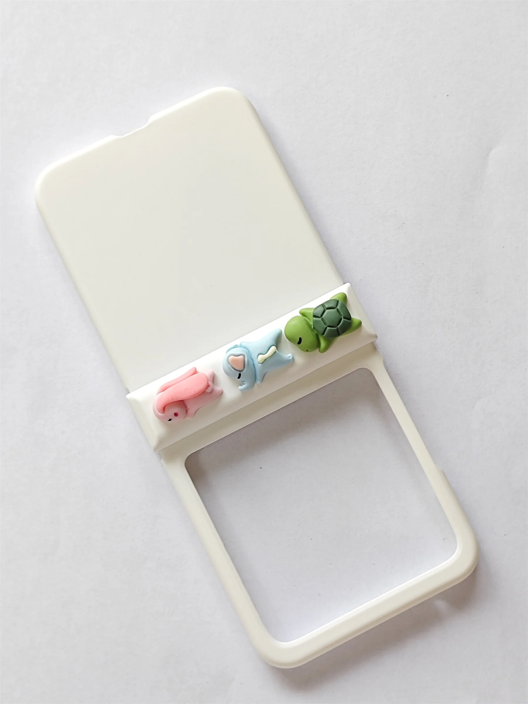 Charming Korean Blue Elephant Turtle Phone Case - Solid Color Design