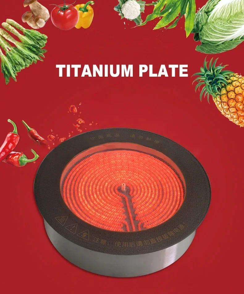Double Electric Ceramic Stove Commercial Ceramic Cooktop Stainless Steel Stove Double Touch Desktop Induction Cooker 6