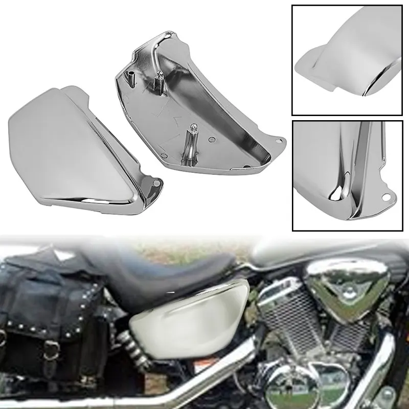 

2Pcs Chrome Motorcycle Battery Side Fairing Cover Left Right ABS Protector Guard For Honda Magna VF750 VF750C 1994-2004