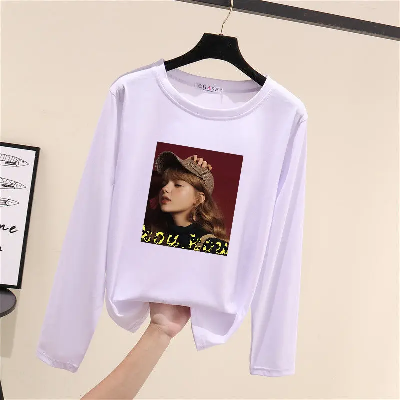 Fashion O-Neck Printed Loose Casual Sweatshirts Female Clothing 2023 Autumn Winter Oversized All-match Tops Korean Sweatshirts