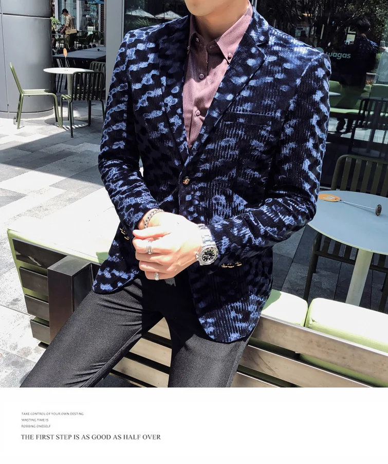 men's blazers Hombre Blazer Plus Size 5xl Party Club Stage For Dj Singer Chaqueta Hombre 2022 Spring Autumn Leopard Print Blazer Masculino Men black blazer for men