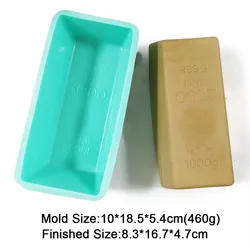 Large Gold Brick Earth Semicircle Silicone Mold (S1085JZ)