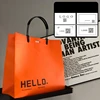 StoBag 10pcs Orange Non-woven Tote Bags Shopping Fabric Woman Fashion Eco Storage Reusable Large Pouches Custom Logo(Extra Fee) 3