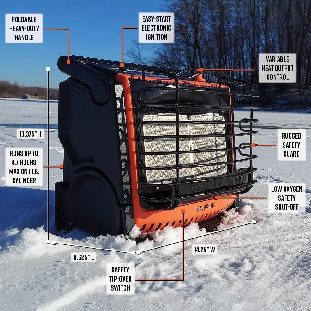 18,000 BTU Portable Propane Radiant Space Heater, Indoor, Outdoor, Garage, Camping, Outdoor Sports, Boating, RVs, Tiltable