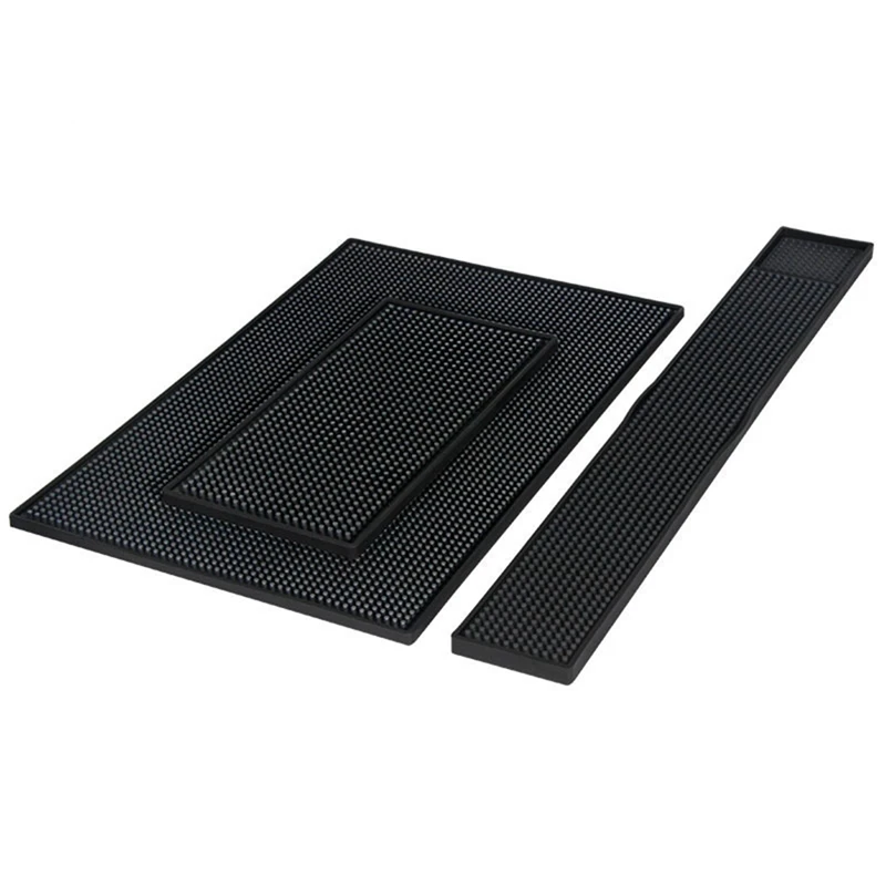 

Non-Slip Bar Mat Rubber Bar Service Spill Mat Rubber Runner Glass Drip Tray Beer Drink Rail Bars Service Mat