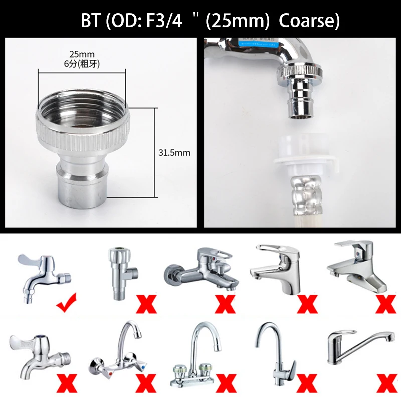 Adattatori Universali Per Rubinetti M20/M22 - Confezione Da 2 Pezzi Con Guarnizioni - Per Cucina, Bagno E Giardino