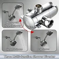 A High-Flow Large Nozzle and Handheld Shower Head,Two-In-One Shower Set, Shower Long Hose, Three-Way Water Distributor Bathroom 5