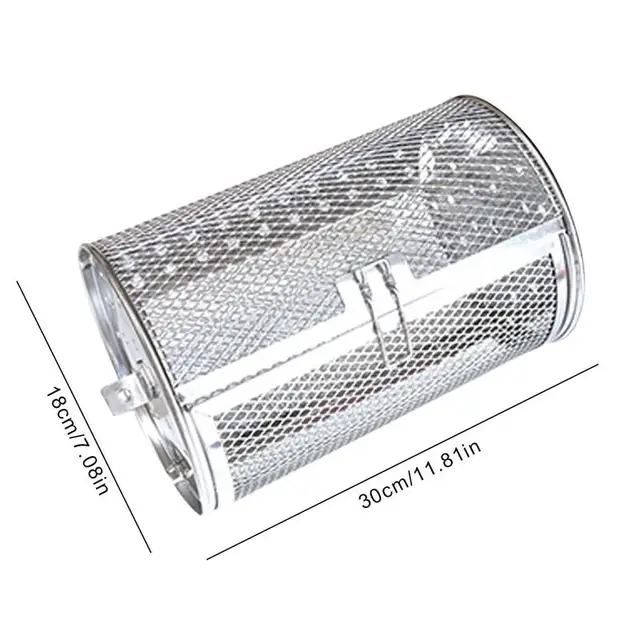 Ossayi Rozsdamentes Acél Sütő Forgó Grill Ketrec Anyák Kávébab Sütőkosár Barbecue Lég Rotisserie Kiegészítők - Image 6