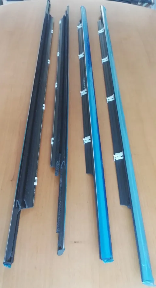 Chrome 4pcs Car Weatherstrips Window Moulding Trim Seal Belt For Ford Edge OE NO. FK7BR20563AF FK7BR20562AF