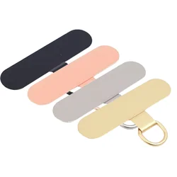 Universal Stainless Steel Mobile Phone Tether Pads - Durable Metal Lanyard Stabilizers (4X Mixed)