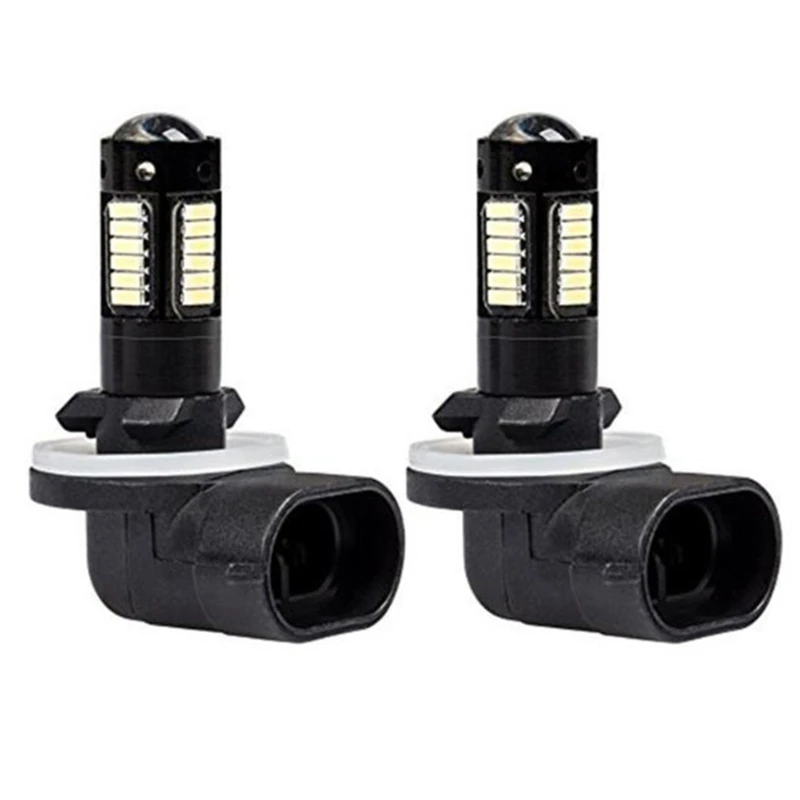 

2pcs 6500K White DRL Lamps 30SMD 4014 881 880 H27 LED Bulbs For Car Fog Lights