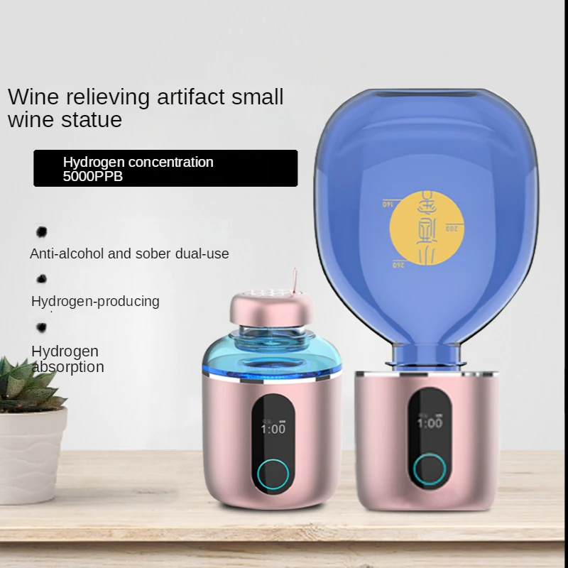 

5000PPB Hydrogen Water Generator,Super Mini Pocket Powerful Hydrogen Water Generator SPE/PEM Dual Chamber Only Pure H2 Ionizer