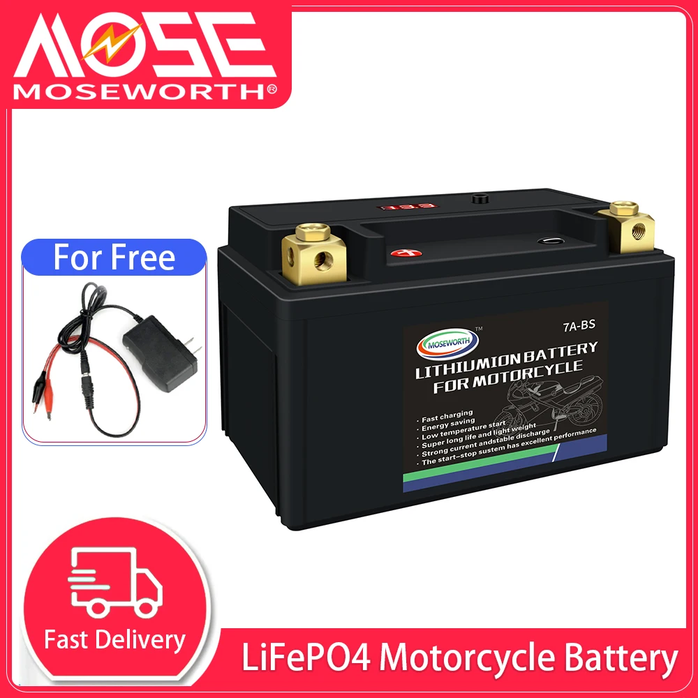 7A-Bs 12V 4Ah Cca260 Moto Lifepo4 Batteria Portatile Di Ricambio Power Bank Batterie Ricaricabili Per Moto Elettrica Atv Utv