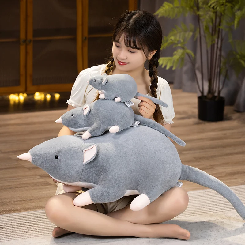 Almohada De Peluche De Ratón, Juguete De Peluche Suave, Animal De