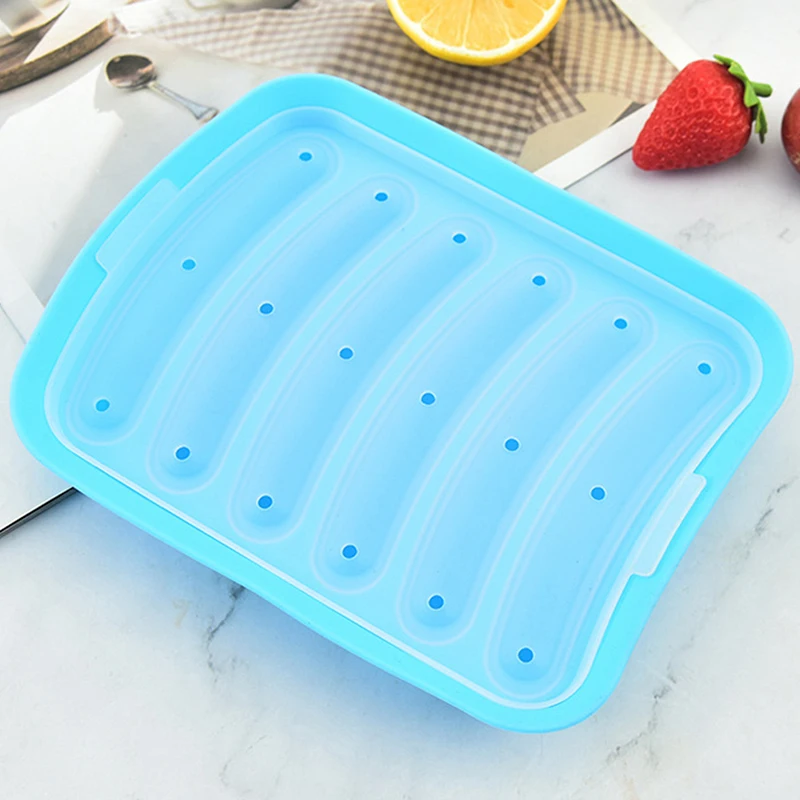 6 In1 Sausage Makers Silicone Mold DIY Hot Dog Handmade Ham DIY Sausage Mould Kitchen Gadge Making and Refrigerated Hot Dog Tool