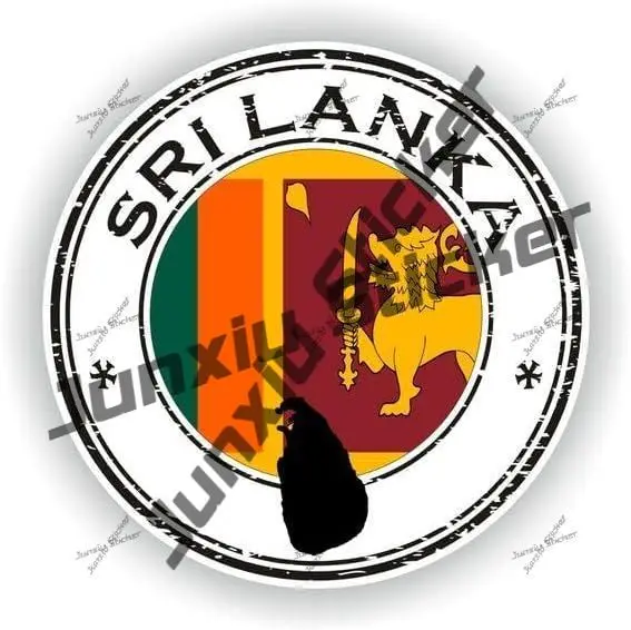 

Sri Lanka Seal Round Flag Sticker Coat of Arms of Sri Lanka Emblem Map Decal for Car SUV Laptop Book Fridge Guitar Motorcycle