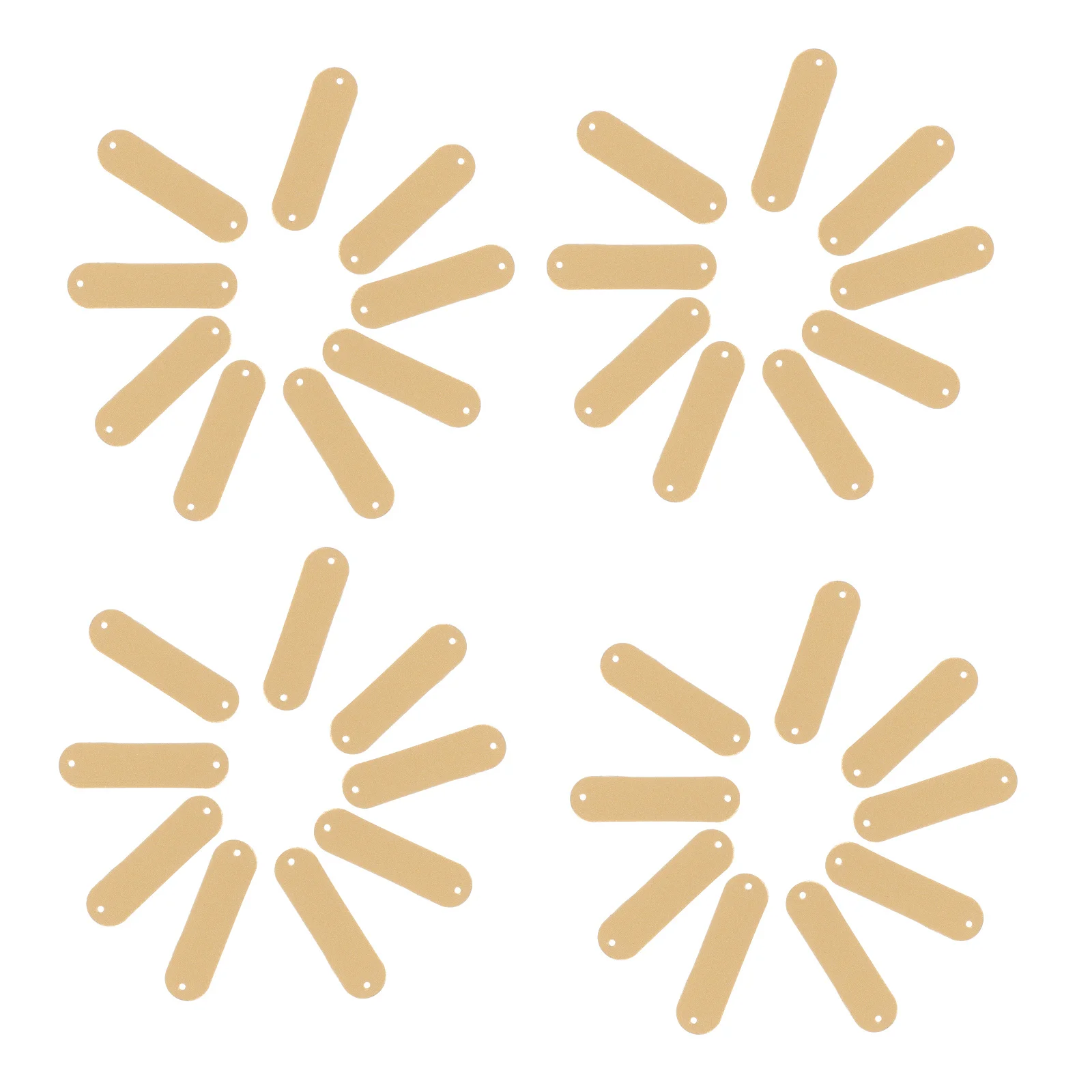 100Pcs 의류 DIY 라벨 빈 PU 태그 바느질 뜨개질 가방 공예 프로젝트 의류 액세서리 태그