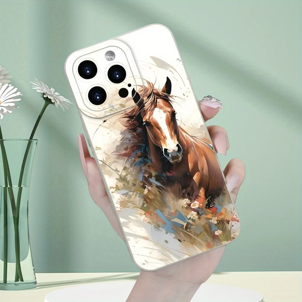 Elegant Horse Design Phone Case - Creative and Beautiful Smartphone Cover