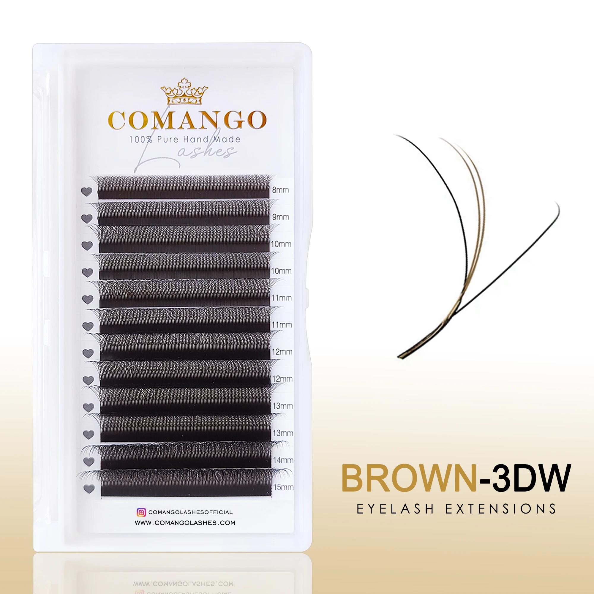 تمديد رموش ملونة ثلاثية الأبعاد على شكل حرف W على...