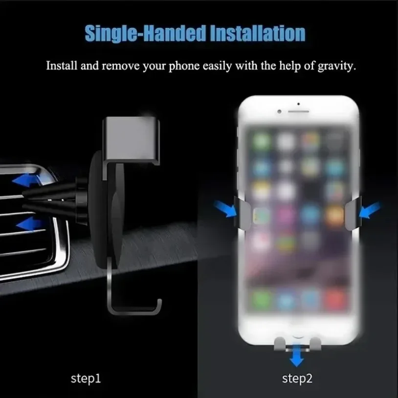 Car Mount Gravity Mobile Phone Bracket Car Phone Holder Stand for Automotive Products 1PCS Y-shaped Air Outlet Gravity GPS Stand