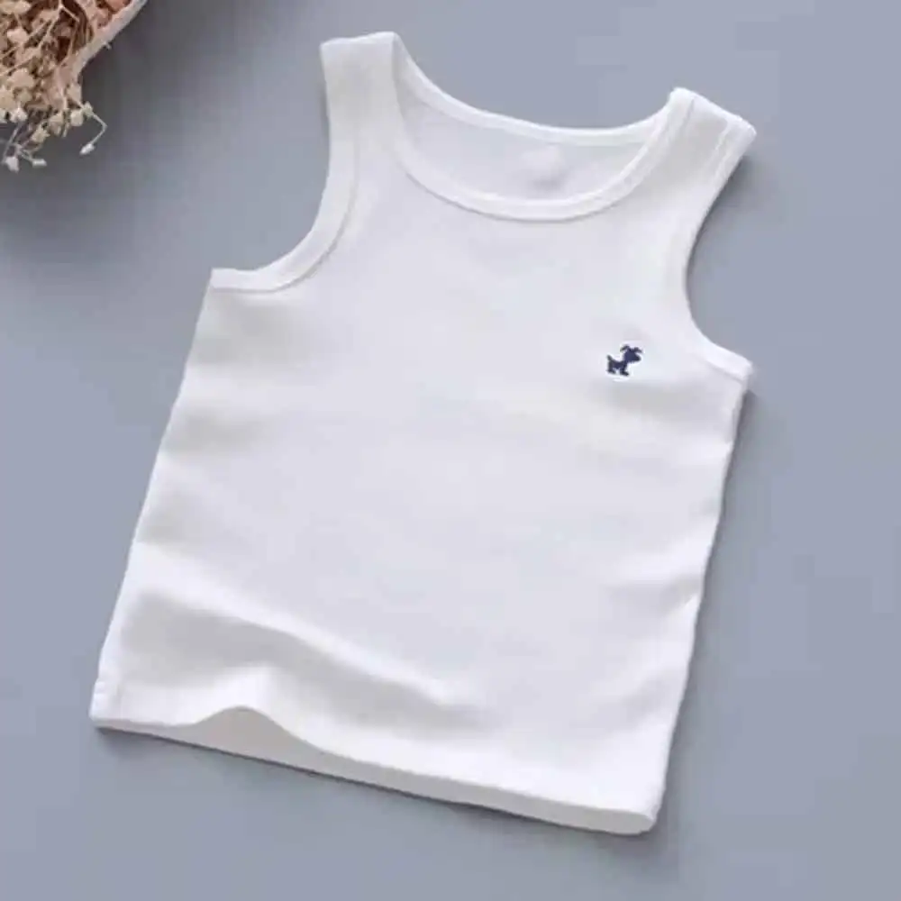 Kids Tops Tank Tops For Baby Girls Boys Candy Color Sleeveless 2-12Yrs