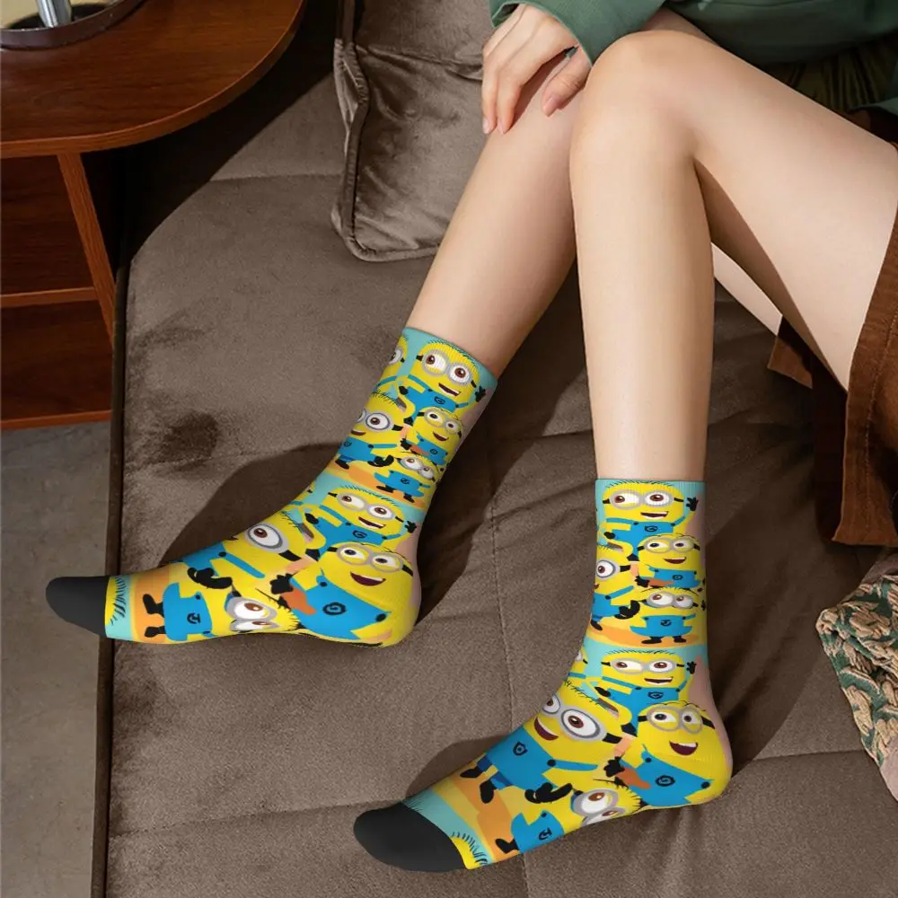 Custom Cool Print M- Minions Cartoon Socks for Women Men Stretchy Summer Autumn Winter M- Minions Bananas Crew Socks 30 S935ec3baa215468d99501d30638dacd7o