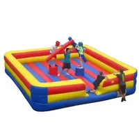 Backyard Pedestal Inflatable Gladiator Game Inflatable Jousting Arena PVC Fighting Arena For Outdoor Interactive Challenge 2